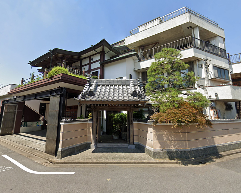 霊通寺会館式場の外観